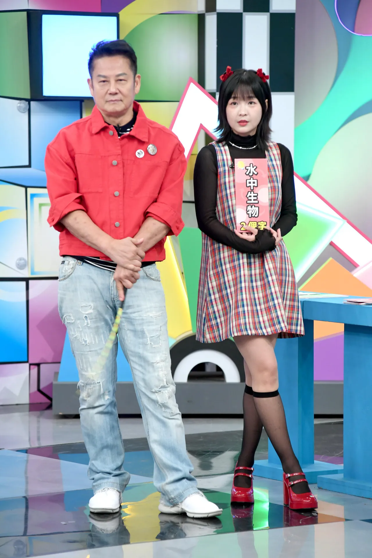 徐乃麟(左)、篮篮感性直呼如愿入围金钟不真实。华视提供