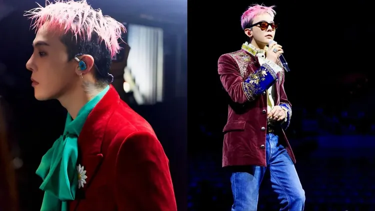 GD 7月時在台北場演唱會中換上Valentino服裝演繹極繁美學。翻攝GD IG