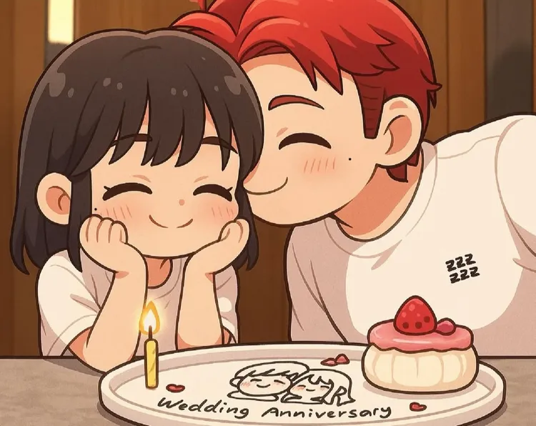 楊丞琳分享與老公的Q版合影。翻攝IG