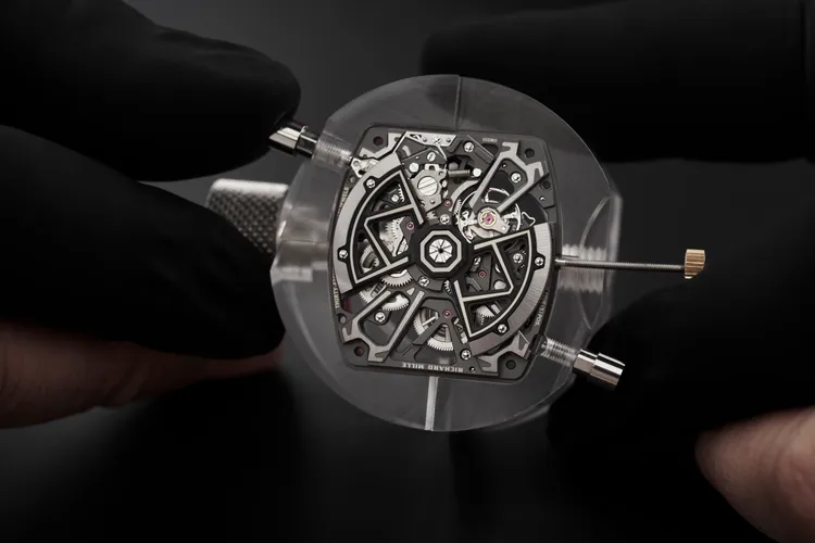Richard Mille 35-03 Rafael Nadal腕錶工藝圖。品牌提供