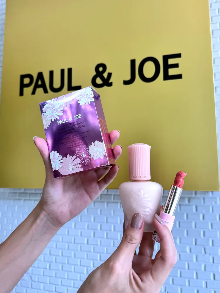 PAUL&JOE糖瓷恆潤隔離貓咪唇頰彩組，1550元。張家玲攝