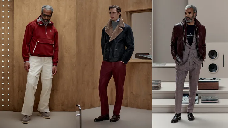 Brunello Cucinelli秋冬男裝系列擁有繽紛色調與多樣面料。品牌提供