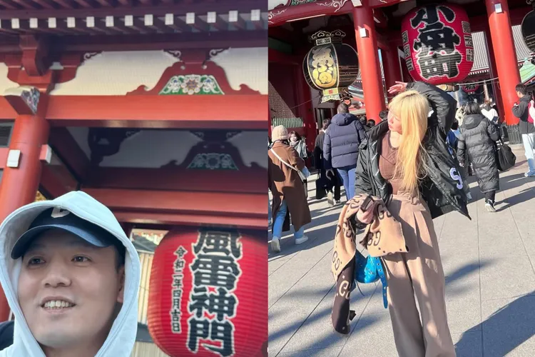 春風（左）和郭書瑤2月份一起和朋友到日本玩。翻攝自春風、郭書瑤IG