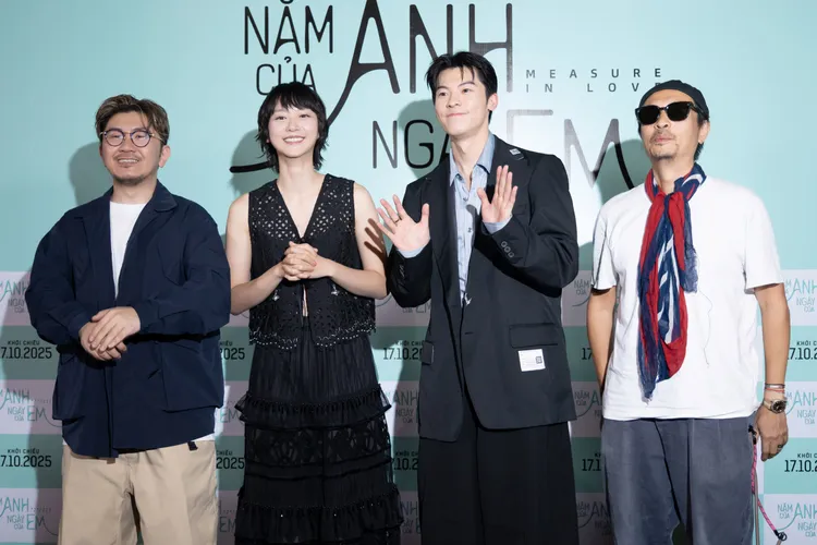 導演龔兆平（左起）、袁澧林、許光漢和藝術總監文念中。甲上提供