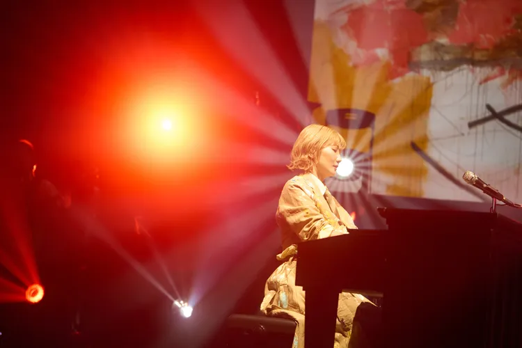 Saori中文表示，「能再見到大家，我很開心」。大鴻藝術提供