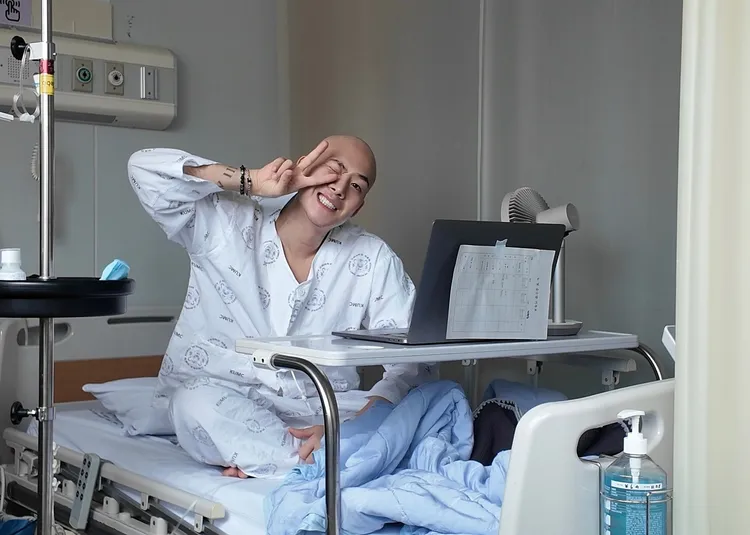 車炫承住院31天抗癌治療，樂觀表示一定會戰勝病魔。翻攝車炫承IG