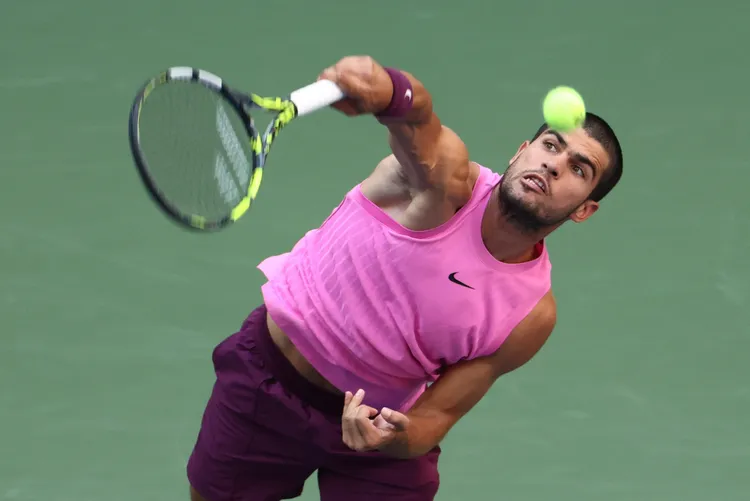 艾卡拉茲本屆美網一盤未失。路透