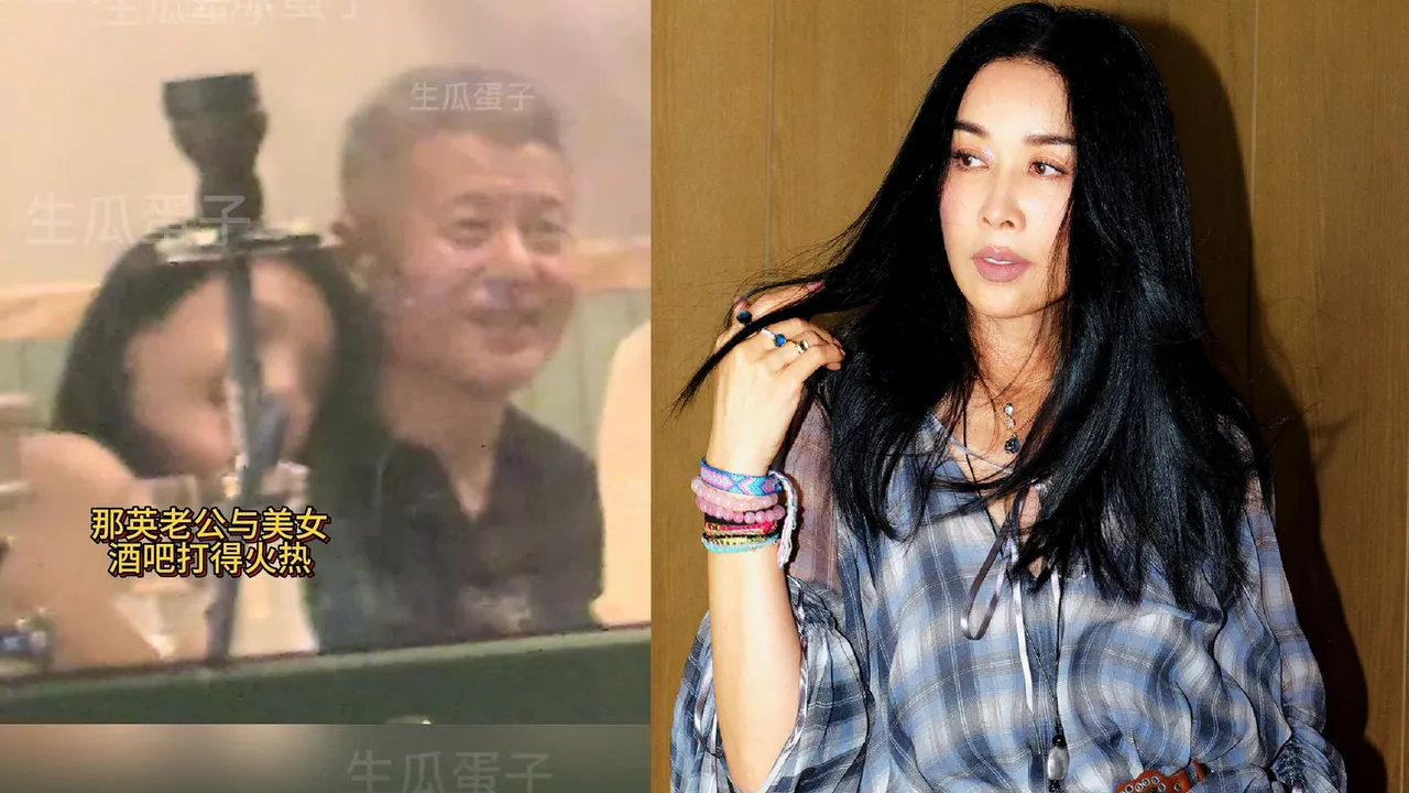 那英老公孟桐被拍到与美女亲密互动。翻摄AAA生瓜蛋子微博、那英工作室微博