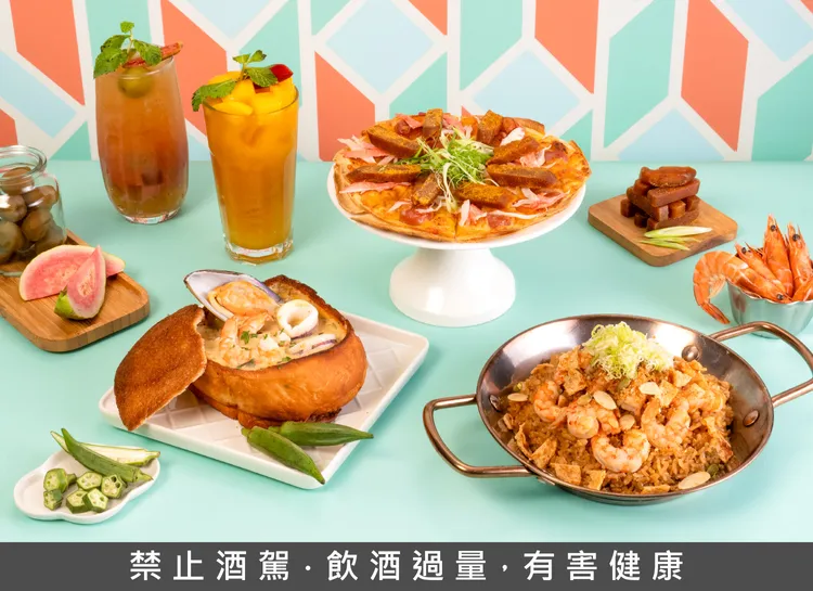 SPORTS NATION運動餐廳台南小北門店限定菜色，特別推出多款台南專屬在地小吃主題創意料理。 業者提供