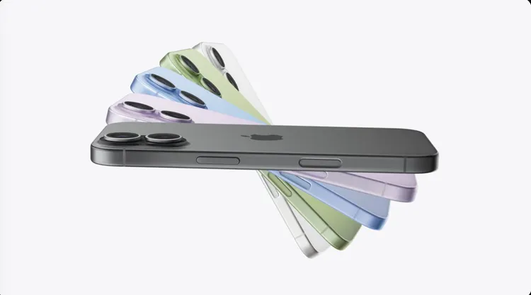 iPhone 17共有黑、白、霧藍、鼠尾草綠、薰衣草紫五色。Apple發表會