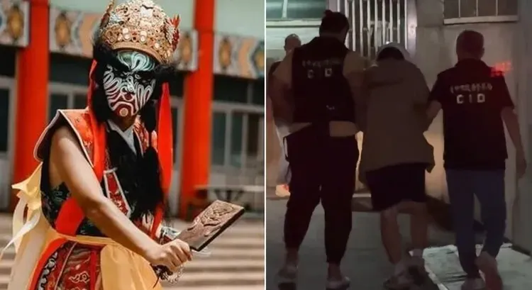 駱姓少年（左）砍姓前女友，被網友指稱他是苗栗苑裡青雲會館成員，該會館在社群發文否認，表示已截圖保留法律追訴權。翻攝臉書