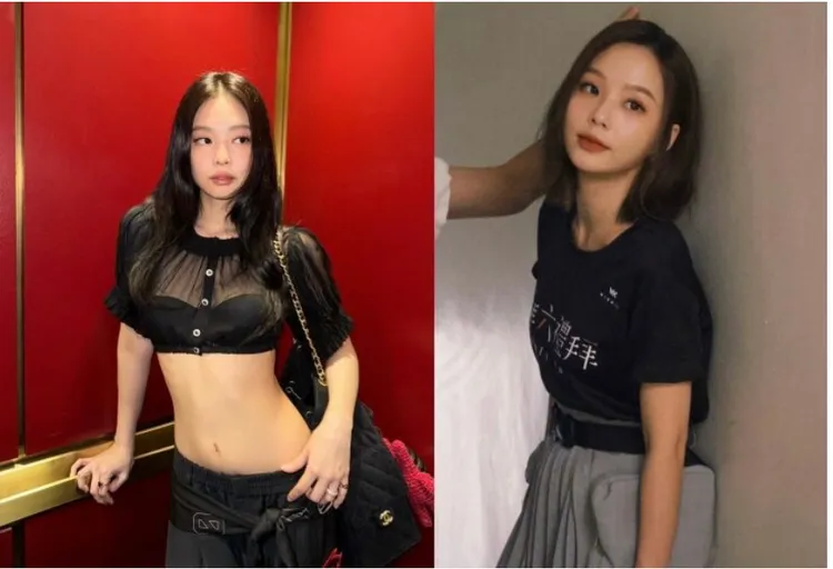 「BLACKPINK」Jennie（圖左）被網友發現撞臉台語歌后孫淑媚（圖右）翻攝Jennie、孫淑媚IG