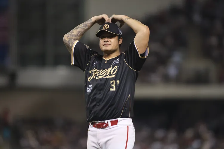 林智勝生涯最後一戰開轟。  彭欣偉攝..