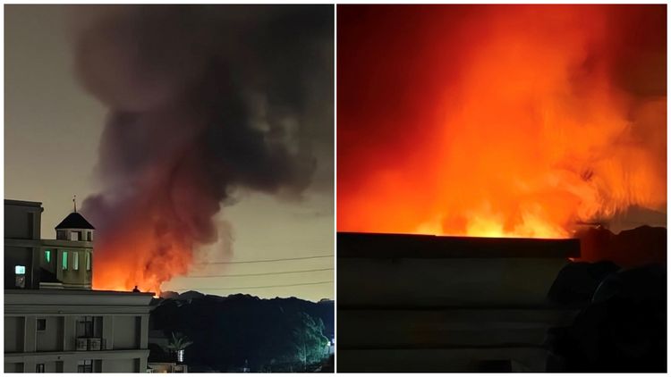 林口傳爆炸聲！紙工廠大火黑煙密布　警消：這5區快關窗