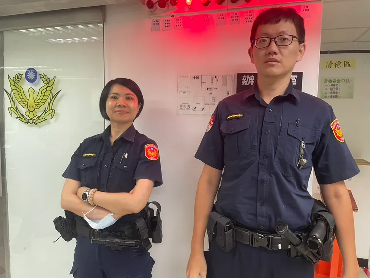 現場處理員警：第一分隊警員張琪翊、蘇國銓。警方提供