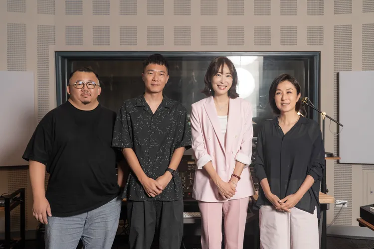 知名錄音師錢煒安、跨年煙火音樂計畫總製作人盧律銘、台北101董事長賈永婕與北流董事長黃韻玲攜手合作。北流提供