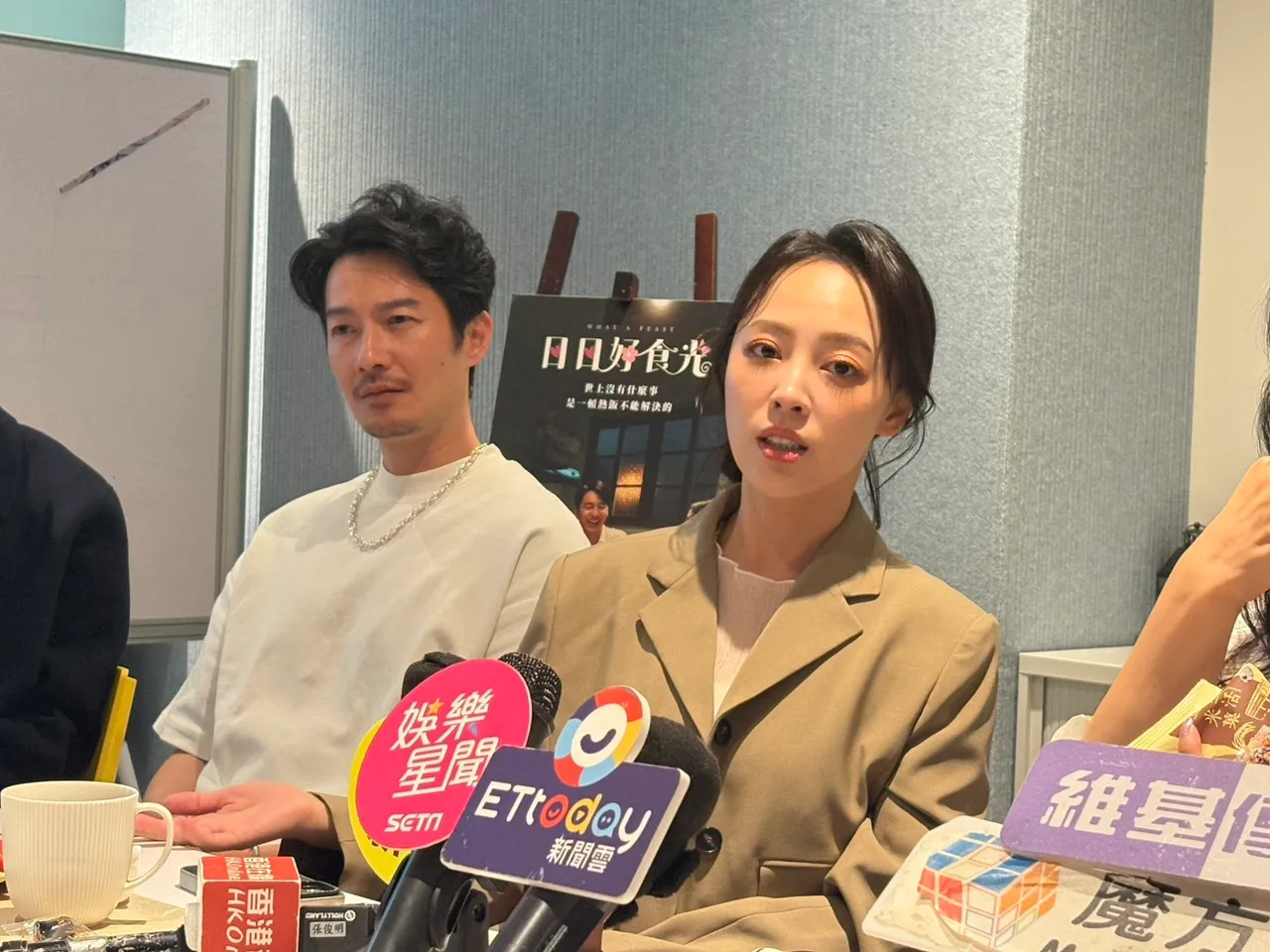勇兔對於大牙離婚樂觀看待。王思穎攝
