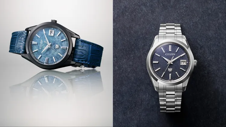 The CITIZEN也同步推出「叢雲染」、「勝色」藍染土佐和紙限定款腕錶。品牌提供