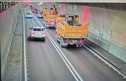 雪隧破例開放救災車通行 186輛大車挺進花蓮災區