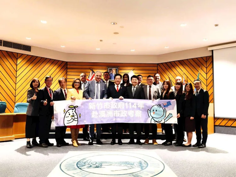 新竹市府訪團前往澳洲費爾菲迪市參訪合影。新竹市府網站