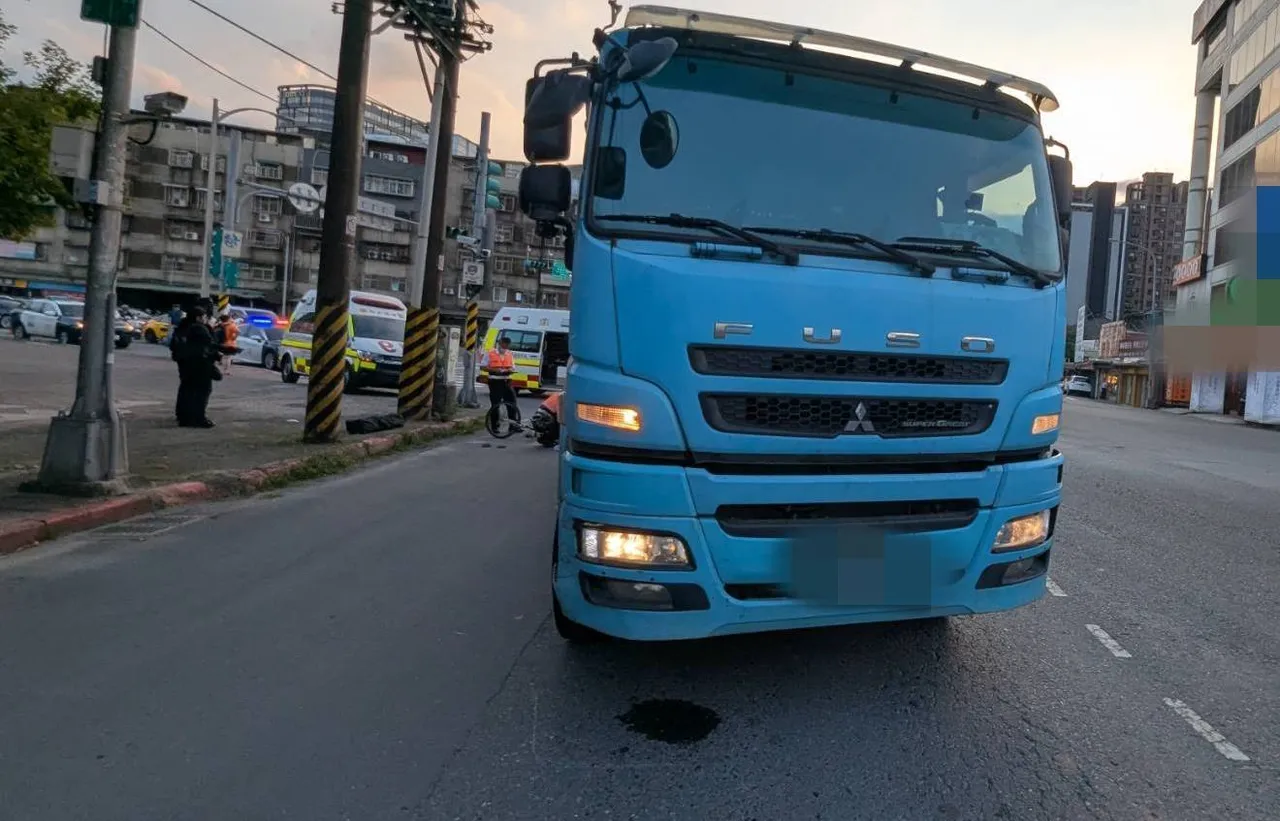肇事水泥车。翻摄画面