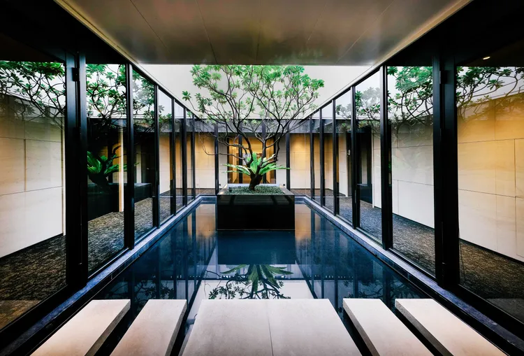 台北慕軒飯店由知名建築師李瑋珉以「 Less is More」極簡主義設計。台北慕軒飯店提供