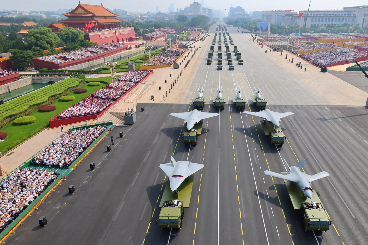 共軍多款無人機在閱兵式現身。美聯社