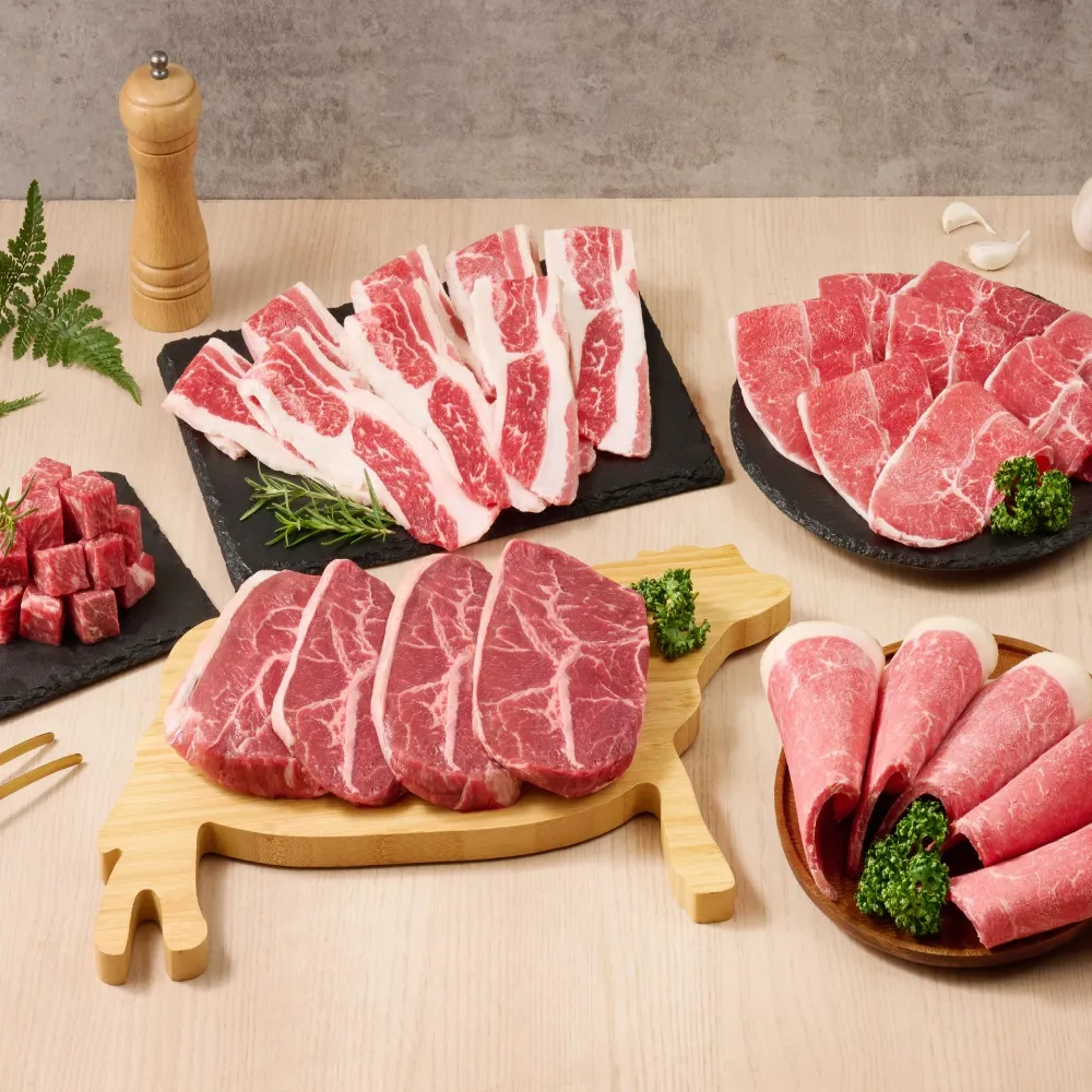热爱美牛老饕必买美国牛王道本命烧肉组集结5款美牛,包含人气美国极黑和牛雪花、重磅嫩肩雪花牛排等CP值超高。王品集团提供