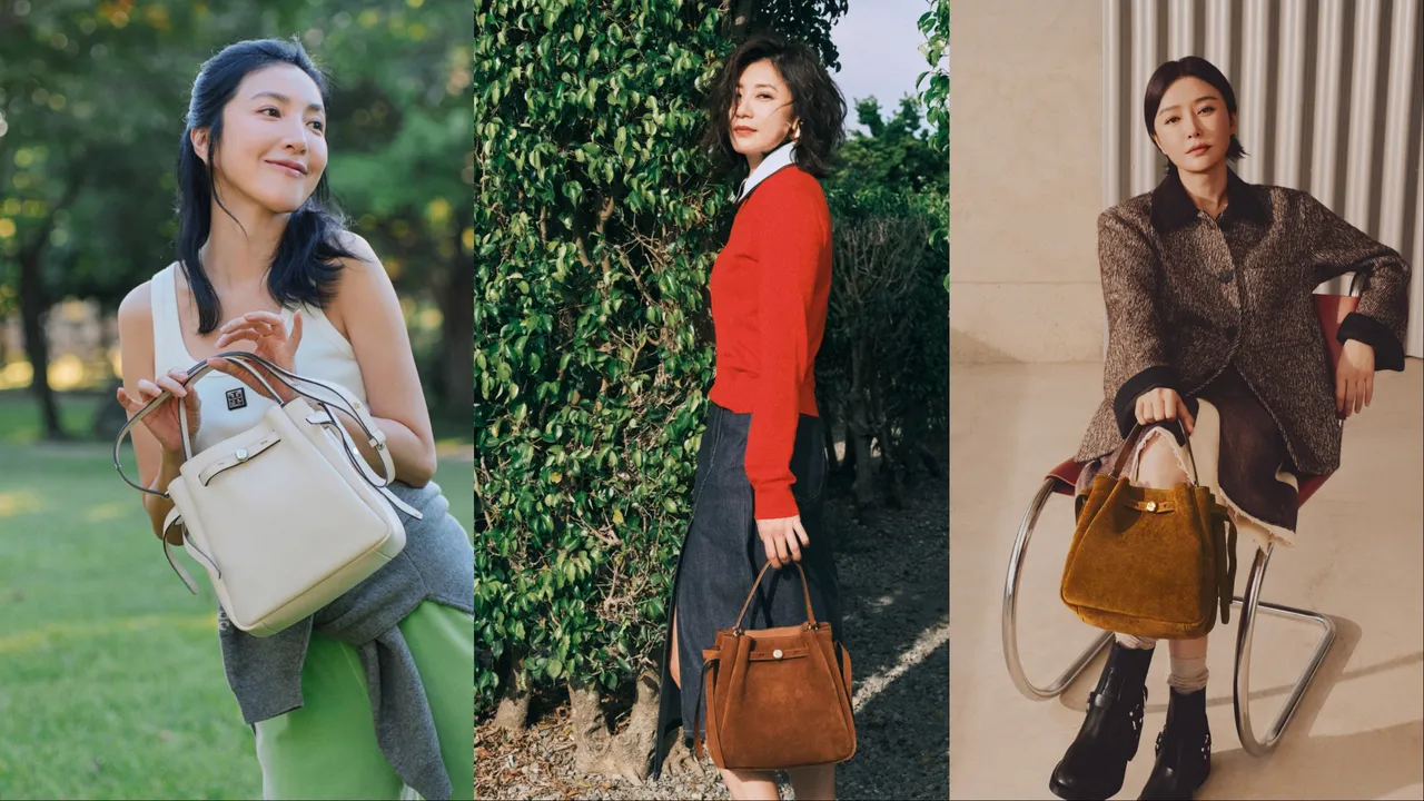 楊謹華(左起)、賈靜雯、秦嵐紛紛搭配TORY BURCH ROMY包。品牌提供