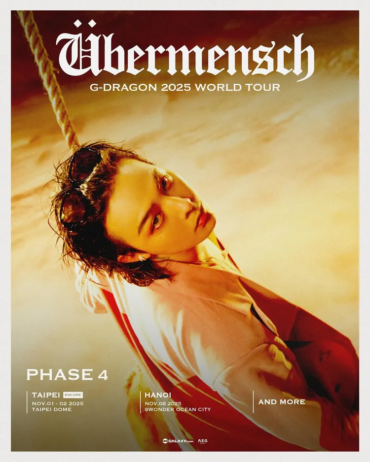 GD今公開安可場城市台北、越南河內，11月1、2日站上台北大巨蛋。翻攝GD官方粉絲IG