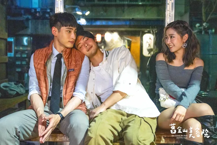 章廣辰（左起）、連晨翔、方志友有不少精采對手戲。圖／TVBS