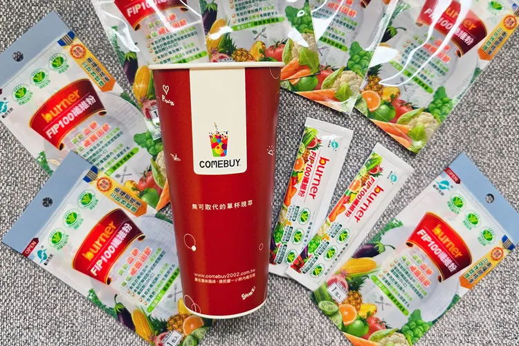 COMEBUY「玩火系列」限時買一送二，加贈船井生醫FIP®100纖維粉2包。業者提供