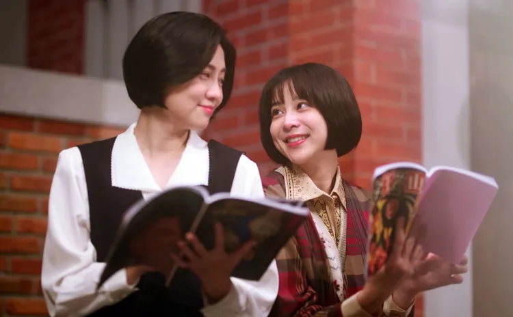 蔡祥(右)和王丁筑在劇中越走越近。台視提供