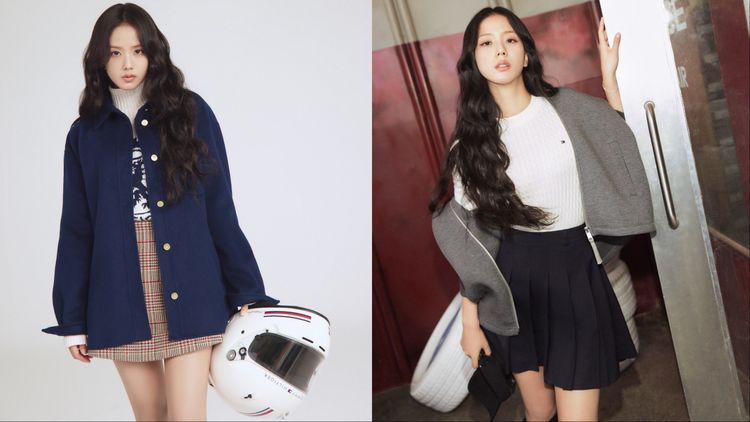 Jisoo根本TOMMY HILFIGER賽車甜心　格紋裙拎安全帽美又颯