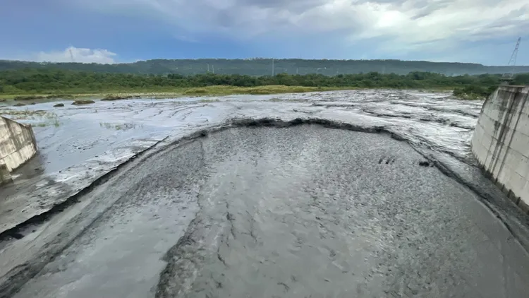 沖淤池尾水放淤。北水分署提供
