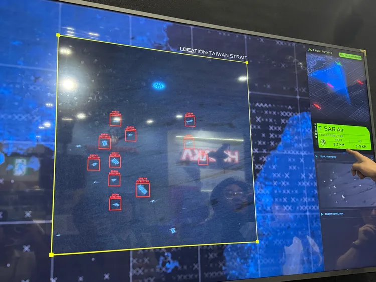 創未來科技的無人機反制系統展示。呂承哲攝