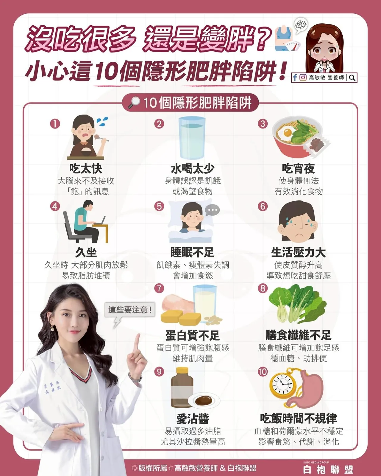 高敏敏盘点10个让你莫名变胖原因。高敏敏提供