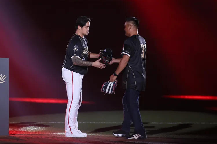 老隊友石志偉今特別出席。  彭欣偉攝