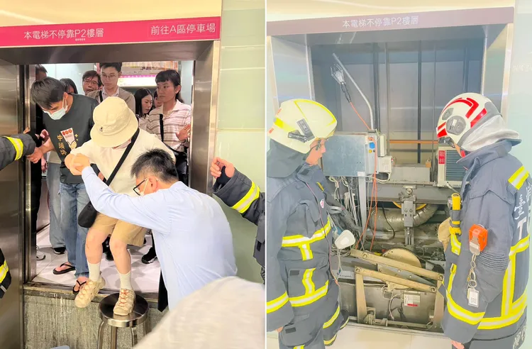 台中大遠百上月24日發生電梯故障意外，19人受困車廂內近1個小時才脫困，初步研判是電路板故障。資料照片