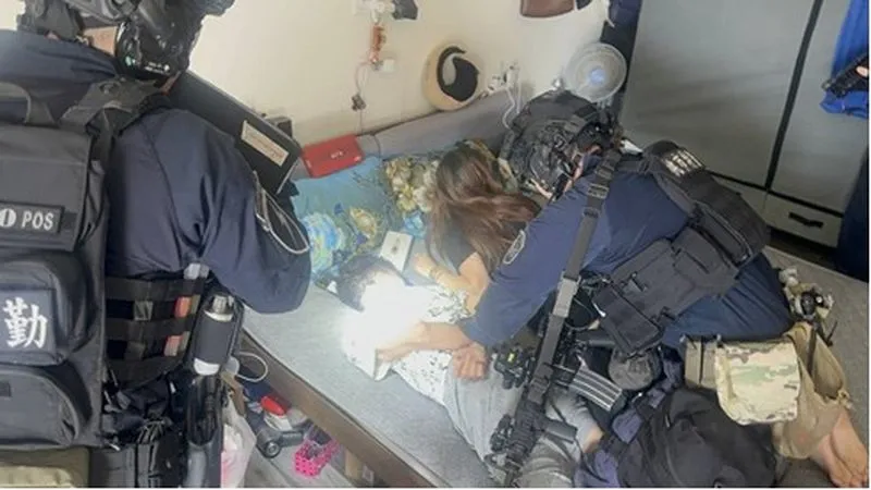 警方逮捕主嫌黎文乐及阮氏蓝香。资料照片