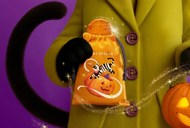 Aunt Stella詩特莉萬聖節驚喜推出《喵乃伊的南瓜奇遇束口袋》。業者提供