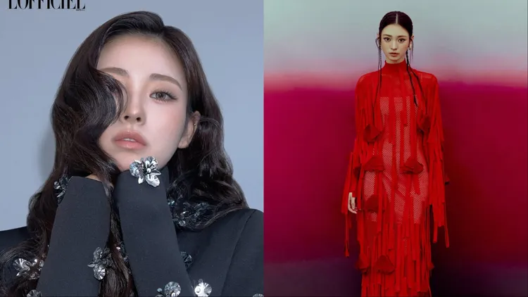 Anna（左）因神似周子瑜的高顏值而備受關注。翻攝MEOVV IG