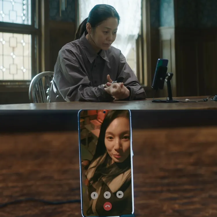 高賢廷（上圖）劇中協助警方抓模仿犯，竟是媳婦的好姐妹韓東希。翻攝Netflix