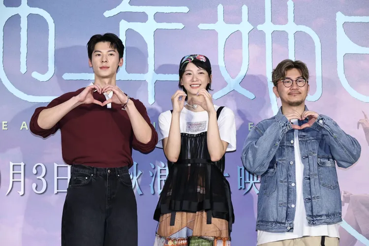 許光漢（左起）、袁澧林和導演龔兆平。彭欣偉攝