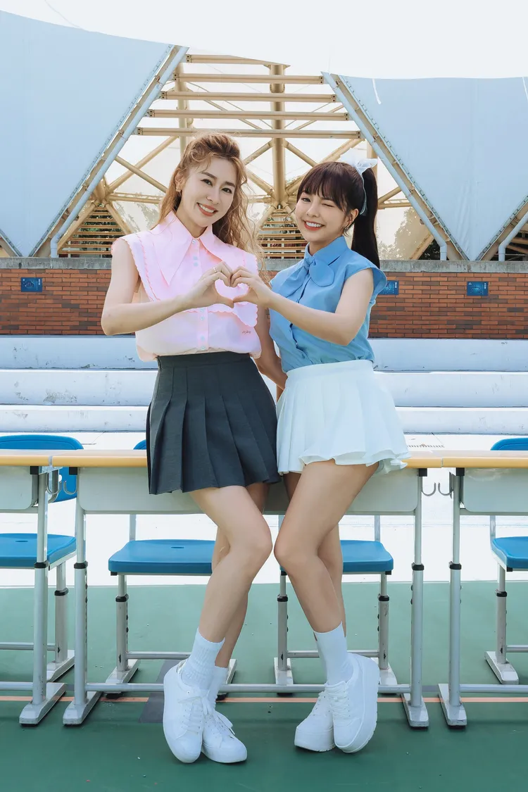 張棋惠、徐凱希因教師節單曲一圓合唱夢。關懷台灣文教基金會提供