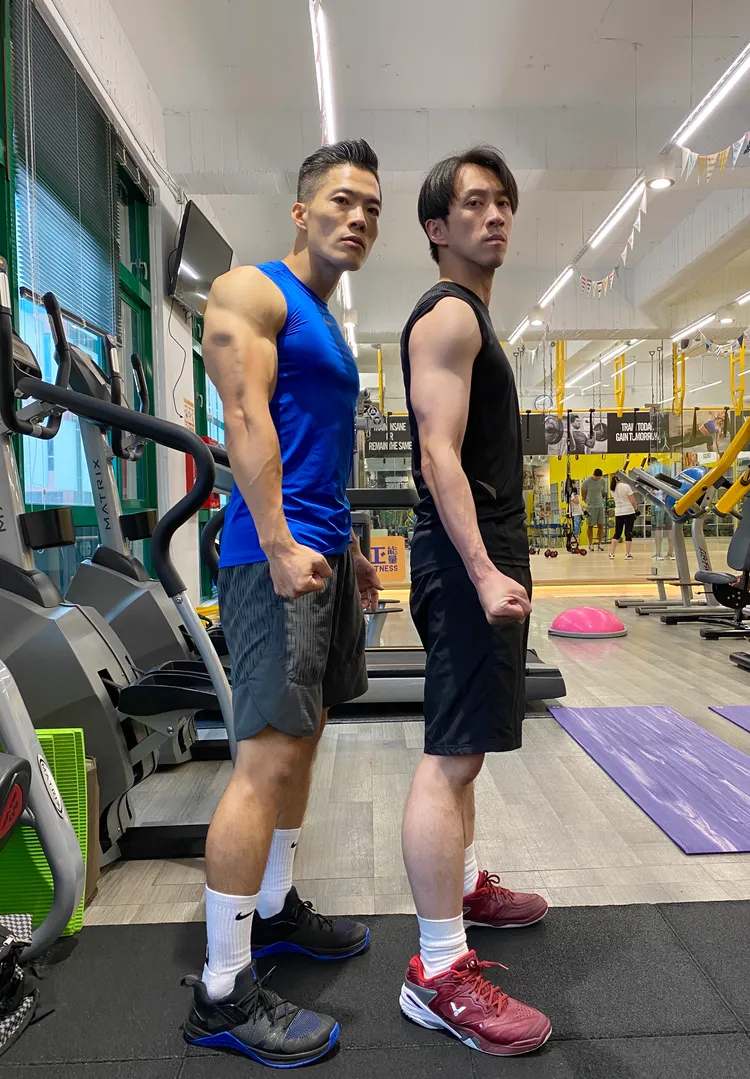 陳漢典（右）也是浩克爸爸的健身課學生。我在娛樂提供