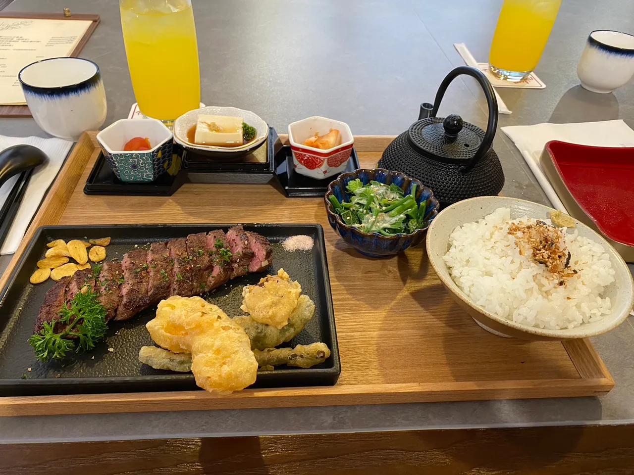 佐一茶屋景观餐厅特色料理。阿里山宾馆提供