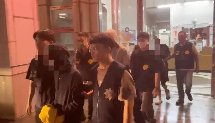 警方將3名男子送辦。翻攝畫面