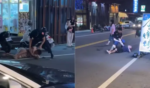 南投KTV爆糾紛!警超帥過肩摔壓制醉漢 現場叫好網讚爆