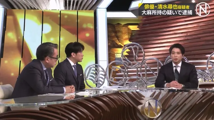 松本潤（右起）對安住紳一郎、三谷幸喜透露自己看到新聞當下的反應。翻攝TBS